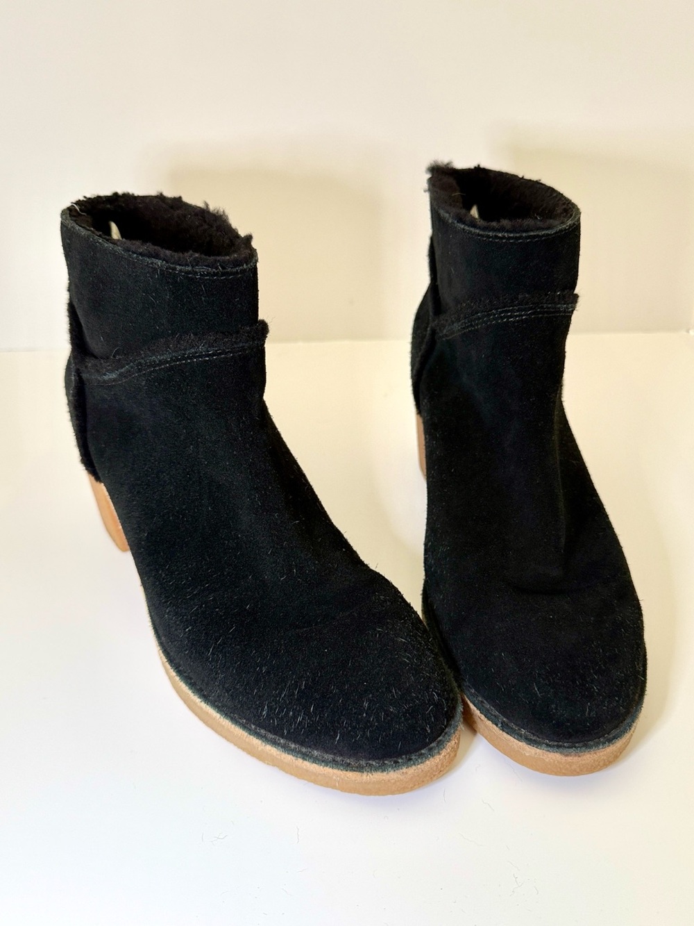 UGG Kasen Black Ankle Suede Boots